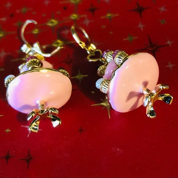 Authentic Betsey Johnson Cupcake Tree Earrings NWT - Picture 6 of 12